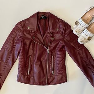 Forever 21 faux leather moto jacket
